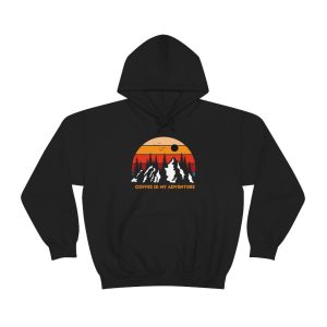 Adventure meets Coffee.....on a Hoodie. Unisex Heavy Blend Hooded Sweatshirt