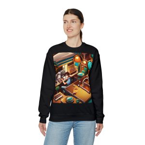 Comic Vintage Barista, Unisex Heavy Blend™ Crewneck Sweatshirt